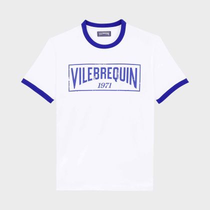 Vilebrequin - T-shirt Aus Leichtem Baumwolljersey Mit Zweifarbigem Logo Für Herren - T-shirt - Partisol - Blau - Größe XXXL Vilebrequin - T-shirt Aus Leichtem Baumwolljersey Mit Zweifarbigem Logo Für Herren - T-shirt - Partisol - Blau - Größe XXXL