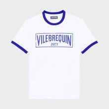 Vilebrequin - T-shirt Aus Leichtem Baumwolljersey Mit Zweifarbigem Logo Für Herren - T-shirt - Partisol - Blau - Größe S Vilebrequin - T-shirt Aus Leichtem Baumwolljersey Mit Zweifarbigem Logo Für Herren - T-shirt - Partisol - Blau - Größe S