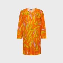 Vilebrequin - Madrague Kaftan Aus Baumwolle Und Seide Für Damen - Kaftan - Lucille - Orange - Größe XS Vilebrequin - Madrague Kaftan Aus Baumwolle Und Seide Für Damen - Kaftan - Lucille - Orange - Größe XS