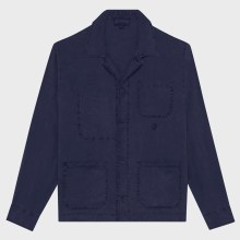 Vilebrequin - Herren-leinen-overshirt Uni - Jacke - Corentin - Blau - Größe L Vilebrequin - Herren-leinen-overshirt Uni - Jacke - Corentin - Blau - Größe L