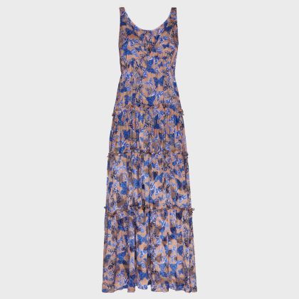 Vilebrequin - Langes Disco Butterfly Kleid Aus Viskose Und Seide Für Damen - Kleid - Loulou - Rosa - Größe XS Vilebrequin - Langes Disco Butterfly Kleid Aus Viskose Und Seide Für Damen - Kleid - Loulou - Rosa - Größe XS