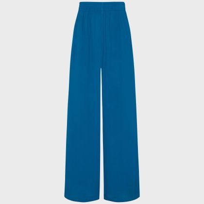 Vilebrequin - Hose Aus Viskose Mit Weitem Bein Für Damen - Hose - Line - Blau - Größe M Vilebrequin - Hose Aus Viskose Mit Weitem Bein Für Damen - Hose - Line - Blau - Größe M