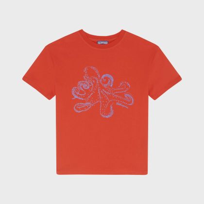 Vilebrequin - Octopus T-shirt Aus Bio-baumwolle Für Jungen - T-shirt - Gabin - Rot - Größe 2 Vilebrequin - Octopus T-shirt Aus Bio-baumwolle Für Jungen - T-shirt - Gabin - Rot - Größe 2
