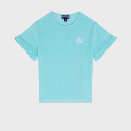 Vilebrequin - Besticktes Turtle Frottee-t-shirt Für Mädchen - T-shirt - Gally - Blau - Größe 6 Vilebrequin - Besticktes Turtle Frottee-t-shirt Für Mädchen - T-shirt - Gally - Blau - Größe 6
