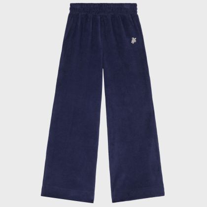 Vilebrequin - Samt-jogginghose Mit Gestickter Schildkröte Für Jungen - Hose - Genzi - Blau - Größe 8 Vilebrequin - Samt-jogginghose Mit Gestickter Schildkröte Für Jungen - Hose - Genzi - Blau - Größe 8
