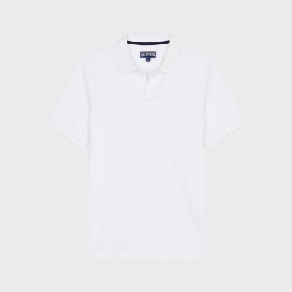 Vilebrequin - Solid Polohemd Aus Bio-baumwollpikee Für Herren - Polohemd - Palatin - Weiss - Größe 6XL Vilebrequin - Solid Polohemd Aus Bio-baumwollpikee Für Herren - Polohemd - Palatin - Weiss - Größe 6XL