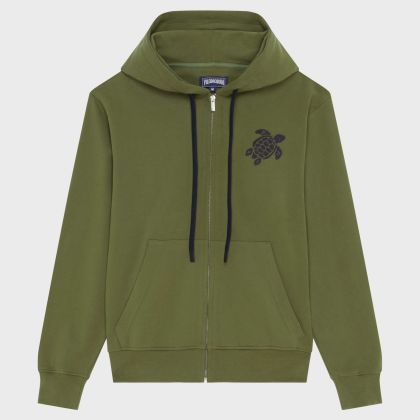 Vilebrequin - Baumwoll-cardigan Mit Durchgehendem Reißverschluss Und Großer Schildkrötenstickerei Für Herren - Sweatshirt - Malanti - Grün - Größe L Vilebrequin - Baumwoll-cardigan Mit Durchgehendem Reißverschluss Und Großer Schildkrötenstickerei Für Herren - Sweatshirt - Malanti - Grün - Größe L