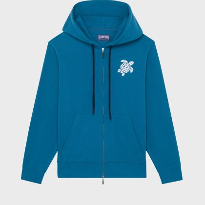 Vilebrequin - Baumwoll-cardigan Mit Durchgehendem Reißverschluss Und Großer Schildkrötenstickerei Für Herren - Sweatshirt - Malanti - Blau - Größe L Vilebrequin - Baumwoll-cardigan Mit Durchgehendem Reißverschluss Und Großer Schildkrötenstickerei Für Herren - Sweatshirt - Malanti - Blau - Größe L