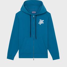 Vilebrequin - Baumwoll-cardigan Mit Durchgehendem Reißverschluss Und Großer Schildkrötenstickerei Für Herren - Sweatshirt - Malanti - Blau - Größe L Vilebrequin - Baumwoll-cardigan Mit Durchgehendem Reißverschluss Und Großer Schildkrötenstickerei Für Herren - Sweatshirt - Malanti - Blau - Größe L