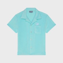 Vilebrequin - Besticktes Turtle Bowling-hemd Aus Frottee Für Jungen - Hemd - Gunther - Blau - Größe 8 Vilebrequin - Besticktes Turtle Bowling-hemd Aus Frottee Für Jungen - Hemd - Gunther - Blau - Größe 8