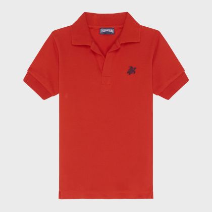 Vilebrequin - Polohemd Aus Baumwollpikee Mit Aufgestickter Schildkröte Für Jungen - Polohemd - Gemimi - Rot - Größe 4 Vilebrequin - Polohemd Aus Baumwollpikee Mit Aufgestickter Schildkröte Für Jungen - Polohemd - Gemimi - Rot - Größe 4