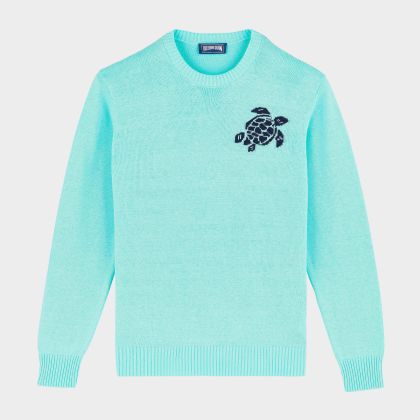 Vilebrequin - Turtle Rundhalspullover Aus Baumwolle Und Kaschmir Für Herren - Pullover - Rayol - Blau - Größe M Vilebrequin - Turtle Rundhalspullover Aus Baumwolle Und Kaschmir Für Herren - Pullover - Rayol - Blau - Größe M