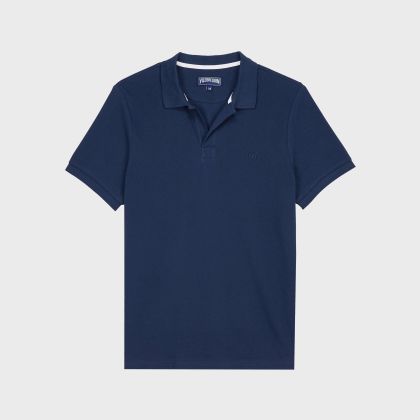 Vilebrequin - Solid Polohemd Aus Bio-baumwollpikee Für Herren - Polohemd - Palatin - Blau - Größe 6XL Vilebrequin - Solid Polohemd Aus Bio-baumwollpikee Für Herren - Polohemd - Palatin - Blau - Größe 6XL