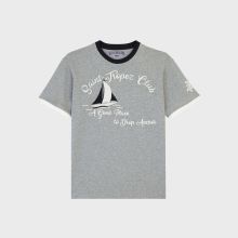 Vilebrequin - Yarn Dye Sail T-shirt Aus Baumwolle Für Herren - T-shirt - Portisol - Grau - Größe M Vilebrequin - Yarn Dye Sail T-shirt Aus Baumwolle Für Herren - T-shirt - Portisol - Grau - Größe M