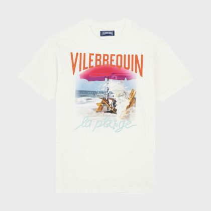 Vilebrequin - Wave On Vbq Beach T-shirt Aus Baumwolle Für Herren - T-shirt - Portisol - Weiss - Größe XXL Vilebrequin - Wave On Vbq Beach T-shirt Aus Baumwolle Für Herren - T-shirt - Portisol - Weiss - Größe XXL