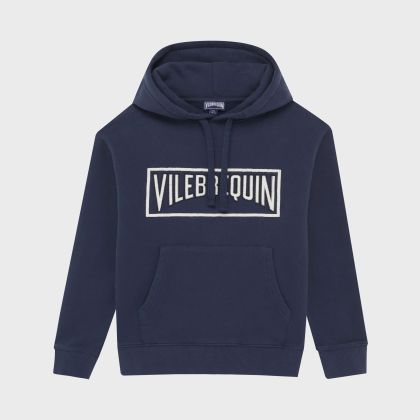 Vilebrequin - Boys Organic Cotton Hoodie Sweatshirt Stitched Logo - Sweatshirt - Giorgi - Blau - Größe 8 Vilebrequin - Boys Organic Cotton Hoodie Sweatshirt Stitched Logo - Sweatshirt - Giorgi - Blau - Größe 8
