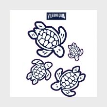 Vilebrequin - Autoaufkleber Meeresleben - Vilebrequin X Fiat - Aufkleber - Sticker - Blau - Größe OSFA Vilebrequin - Autoaufkleber Meeresleben - Vilebrequin X Fiat - Aufkleber - Sticker - Blau - Größe OSFA