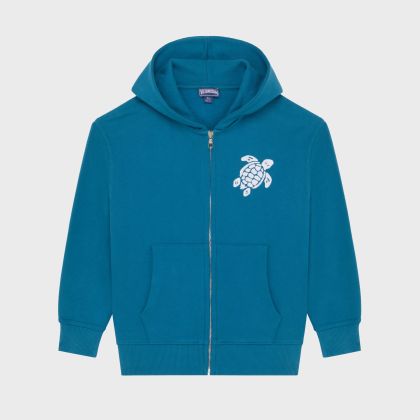 Vilebrequin - Turtle Baumwoll-cardigan Mit Durchgehendem Reißverschluss - Sweatshirt - Galantin - Blau - Größe 8 Vilebrequin - Turtle Baumwoll-cardigan Mit Durchgehendem Reißverschluss - Sweatshirt - Galantin - Blau - Größe 8