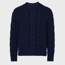 Vilebrequin - Herren Zopfmuster-baumwollpullover - Pullover - Philippe - Blau - Größe M Vilebrequin - Herren Zopfmuster-baumwollpullover - Pullover - Philippe - Blau - Größe M