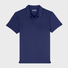 Vilebrequin - Einfarbiges Polohemd Aus Tencel Für Herren - Polohemd - Pirinol - Blau - Größe L Vilebrequin - Einfarbiges Polohemd Aus Tencel Für Herren - Polohemd - Pirinol - Blau - Größe L