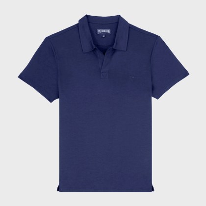Vilebrequin - Einfarbiges Polohemd Aus Tencel Für Herren - Polohemd - Pirinol - Blau - Größe XXL Vilebrequin - Einfarbiges Polohemd Aus Tencel Für Herren - Polohemd - Pirinol - Blau - Größe XXL
