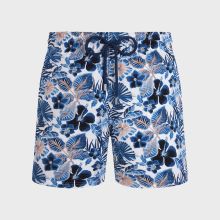 Vilebrequin - Kurze Island Flowers Stretch-badeshorts Für Herren - Bademode - Monrise - Weiss - Größe XXXL Vilebrequin - Kurze Island Flowers Stretch-badeshorts Für Herren - Bademode - Monrise - Weiss - Größe XXXL