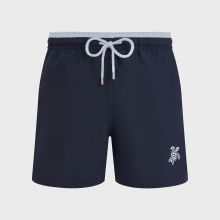 Vilebrequin - Zweifarbige Solid Bicolore Badeshorts Für Herren - Bademode - Moka - Blau - Größe XXL Vilebrequin - Zweifarbige Solid Bicolore Badeshorts Für Herren - Bademode - Moka - Blau - Größe XXL