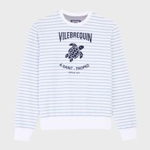 Vilebrequin - Gestreiftes Baumwoll-sweatshirt Mit Rundhalsausschnitt Für Herren - Sweatshirt - Jorasses - Blau - Größe M Vilebrequin - Gestreiftes Baumwoll-sweatshirt Mit Rundhalsausschnitt Für Herren - Sweatshirt - Jorasses - Blau - Größe M