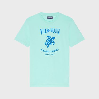 Vilebrequin - Baumwoll-t-shirt Mit Aufgedrucktem Kontrastlogo Aus Gummi Für Herren - T-shirt - Portisol - Grün - Größe XXXL Vilebrequin - Baumwoll-t-shirt Mit Aufgedrucktem Kontrastlogo Aus Gummi Für Herren - T-shirt - Portisol - Grün - Größe XXXL