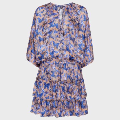 Vilebrequin - Disco Butterfly Kleid Aus Viskose Und Seide Für Damen - Kleid - Lauriane - Rosa - Größe XL Vilebrequin - Disco Butterfly Kleid Aus Viskose Und Seide Für Damen - Kleid - Lauriane - Rosa - Größe XL