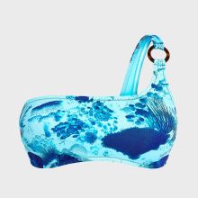 Vilebrequin - Asymmetrisches Coral Reef Bralette-bikinioberteil Für Damen - Bademode - Fixel - Blau - Größe L Vilebrequin - Asymmetrisches Coral Reef Bralette-bikinioberteil Für Damen - Bademode - Fixel - Blau - Größe L