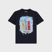 Vilebrequin - Surf%27s Up Baumwoll-t-shirt Für Herren - T-shirt - Portisol - Blau - Größe L Vilebrequin - Surf%27s Up Baumwoll-t-shirt Für Herren - T-shirt - Portisol - Blau - Größe L