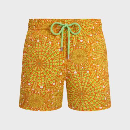 Vilebrequin - Kurze Mosaic Urchin Stretch-badeshorts Für Herren - Bademode - Monrise - Orange - Größe M Vilebrequin - Kurze Mosaic Urchin Stretch-badeshorts Für Herren - Bademode - Monrise - Orange - Größe M