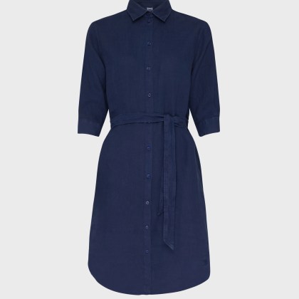 Vilebrequin - Solid Hemdkleid Aus Leinen Für Damen - Kleid - Ludovie - Blau - Größe M Vilebrequin - Solid Hemdkleid Aus Leinen Für Damen - Kleid - Ludovie - Blau - Größe M