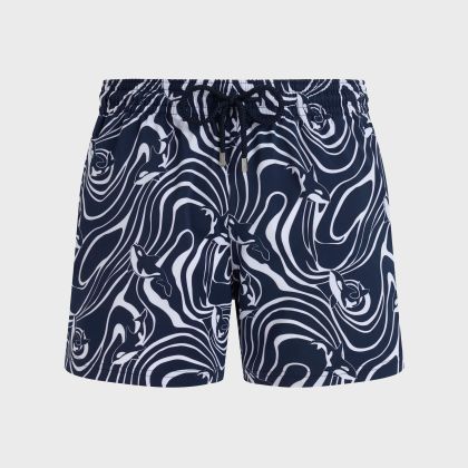 Vilebrequin - Kurze Orcas Stretch-badeshorts Für Herren - Bademode - Monrise - Blau - Größe M Vilebrequin - Kurze Orcas Stretch-badeshorts Für Herren - Bademode - Monrise - Blau - Größe M