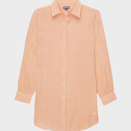 Vilebrequin - Solid Hemdkleid Aus Leinen Für Damen - Kleid Im Hemd-stil - Fragance - Rosa - Größe L Vilebrequin - Solid Hemdkleid Aus Leinen Für Damen - Kleid Im Hemd-stil - Fragance - Rosa - Größe L