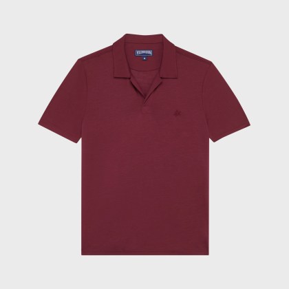 Vilebrequin - Einfarbiges Polohemd Aus Tencel Für Herren - Polohemd - Pirinol - Rot - Größe M Vilebrequin - Einfarbiges Polohemd Aus Tencel Für Herren - Polohemd - Pirinol - Rot - Größe M