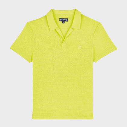 Vilebrequin - Einfarbiges Polohemd Aus Leinenjersey Für Herren - Polohemd - Pyramid - Grün - Größe XXXL Vilebrequin - Einfarbiges Polohemd Aus Leinenjersey Für Herren - Polohemd - Pyramid - Grün - Größe XXXL