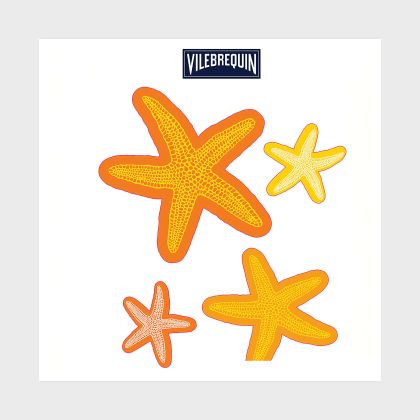 Vilebrequin - Autoaufkleber Meeresleben - Vilebrequin X Fiat - Aufkleber - Sticker - Orange - Größe OSFA Vilebrequin - Autoaufkleber Meeresleben - Vilebrequin X Fiat - Aufkleber - Sticker - Orange - Größe OSFA