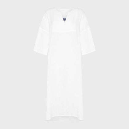 Vilebrequin - Women Linen Kaftan Solid - Kaftan - Logan - Weiss - Größe L/XL Vilebrequin - Women Linen Kaftan Solid - Kaftan - Logan - Weiss - Größe L/XL