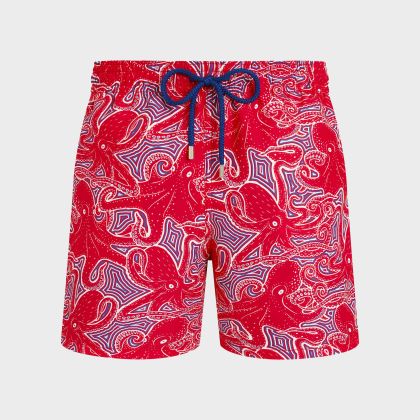 Vilebrequin - Hypnoctopus Badeshorts Für Herren - Bademode - Moorea - Rot - Größe S Vilebrequin - Hypnoctopus Badeshorts Für Herren - Bademode - Moorea - Rot - Größe S
