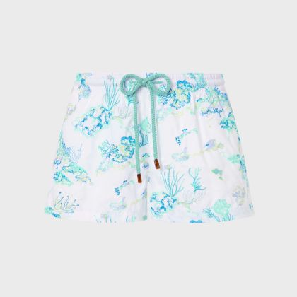 Vilebrequin - Coral Reef Stretch-badeshorts Mit Stickerei Für Damen – Limitierte Serie - Shorty - Fiona - Weiss - Größe XS Vilebrequin - Coral Reef Stretch-badeshorts Mit Stickerei Für Damen – Limitierte Serie - Shorty - Fiona - Weiss - Größe XS