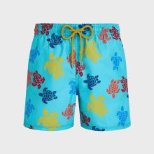 Vilebrequin - Ronde Des Tortues Tricot Badeshorts Für Herren – Vilebrequin X Falke - Bademode - Moorea - Blau - Größe XL Vilebrequin - Ronde Des Tortues Tricot Badeshorts Für Herren – Vilebrequin X Falke - Bademode - Moorea - Blau - Größe XL