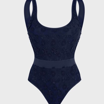 Vilebrequin - Badeanzug Mit Blumenstickerei Für Damen - Bademode - Fashion - Blau - Größe M Vilebrequin - Badeanzug Mit Blumenstickerei Für Damen - Bademode - Fashion - Blau - Größe M