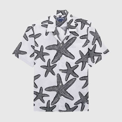 Vilebrequin - Starlettes Bowling-hemd Aus Leinen Für Herren - Hemd - Charli - Weiss - Größe XXL Vilebrequin - Starlettes Bowling-hemd Aus Leinen Für Herren - Hemd - Charli - Weiss - Größe XXL