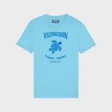 Vilebrequin - Baumwoll-t-shirt Mit Aufgedrucktem Kontrastlogo Aus Gummi Für Herren - T-shirt - Portisol - Blau - Größe M Vilebrequin - Baumwoll-t-shirt Mit Aufgedrucktem Kontrastlogo Aus Gummi Für Herren - T-shirt - Portisol - Blau - Größe M