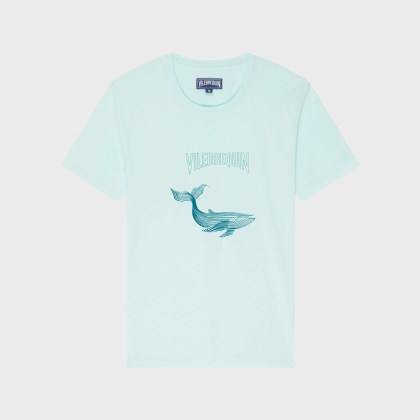Vilebrequin - Placed Whale T-shirt Aus Bio-baumwolle Für Herren - T-shirt - Thom - Blau - Größe L Vilebrequin - Placed Whale T-shirt Aus Bio-baumwolle Für Herren - T-shirt - Thom - Blau - Größe L