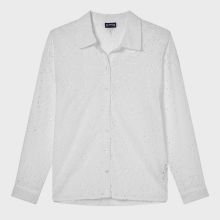 Vilebrequin - Damen Hemdbluse Mit Floraler Lochstickerei - Hemd - Frankie - Weiss - Größe S Vilebrequin - Damen Hemdbluse Mit Floraler Lochstickerei - Hemd - Frankie - Weiss - Größe S
