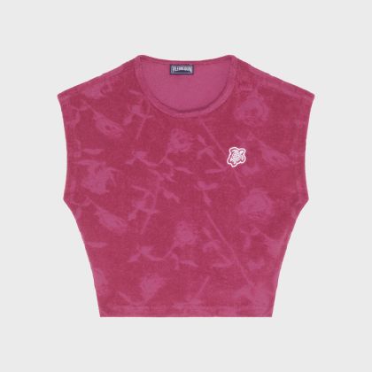 Vilebrequin - Tanktop Aus Frottee Mit Jacquard-rosen Für Mädchen - T-shirt - Garla - Rot - Größe 10 Vilebrequin - Tanktop Aus Frottee Mit Jacquard-rosen Für Mädchen - T-shirt - Garla - Rot - Größe 10