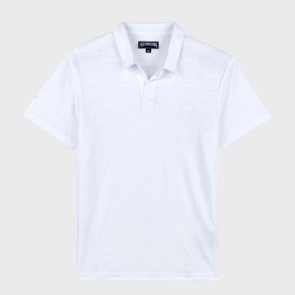 Vilebrequin - Einfarbiges Polohemd Aus Leinenjersey Für Herren - Polohemd - Pyramid - Weiss - Größe 4XL Vilebrequin - Einfarbiges Polohemd Aus Leinenjersey Für Herren - Polohemd - Pyramid - Weiss - Größe 4XL